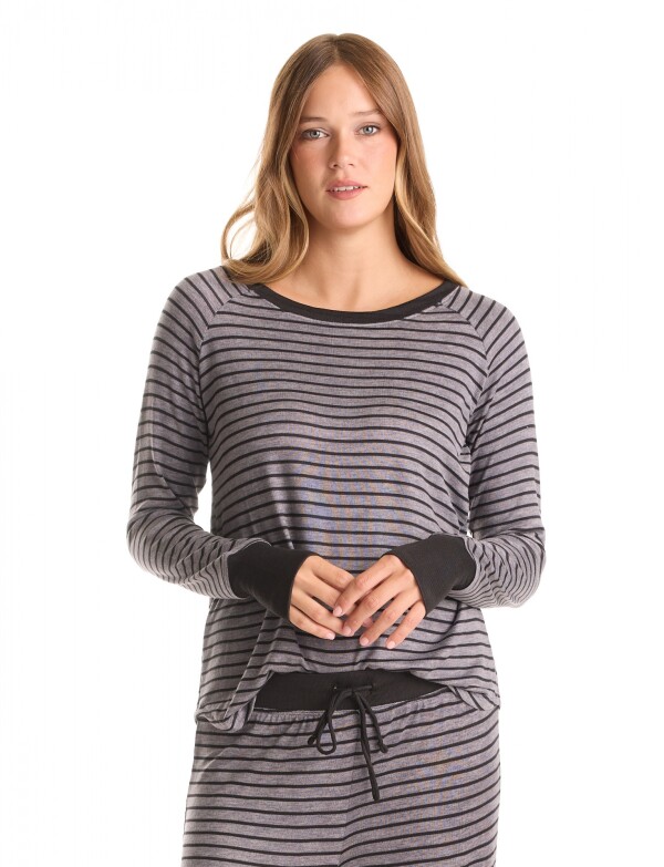 Pijama Con Pantalon NEGRO/GRIS