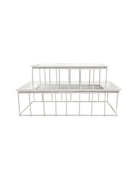 SET X2 SOPORTE METALICO 30x15x9/23x10x9cm BLANCO SET X2 SOPORTE METALICO 30x15x9/23x10x9cm BLANCO