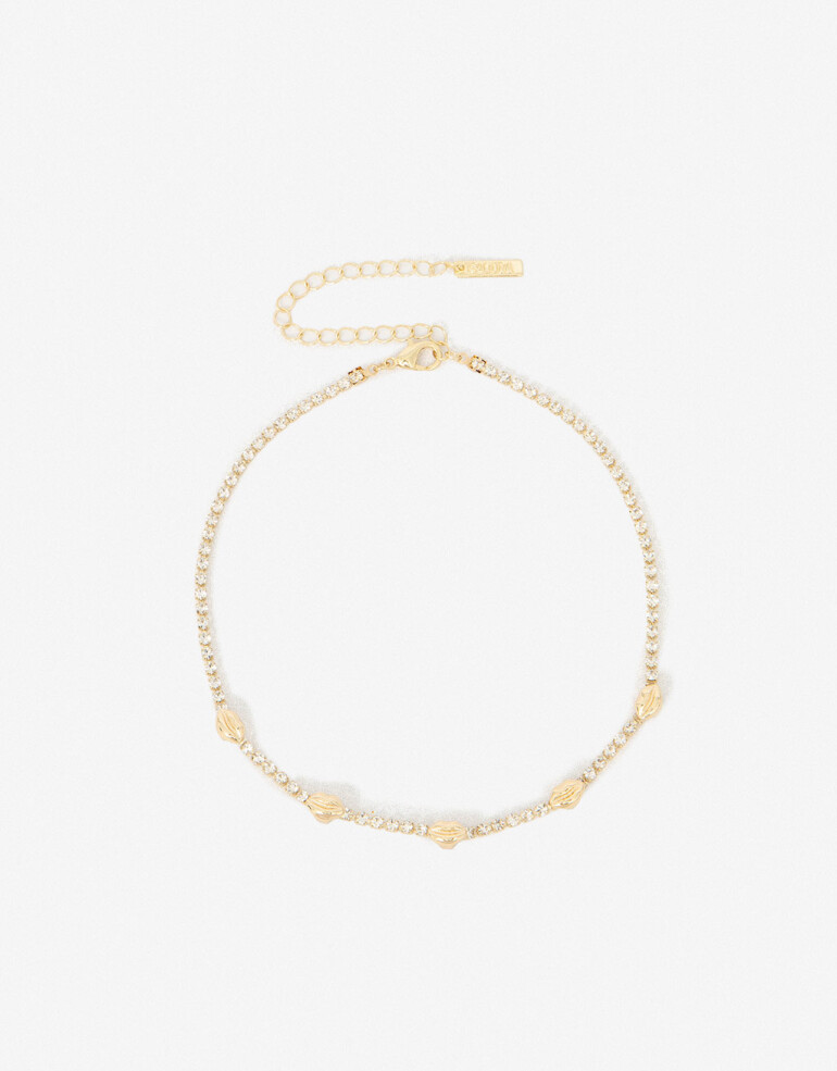 Bijouterie Set Sets temáticos Set De Aros Pasantes Y Choker Boquitas - Dorado