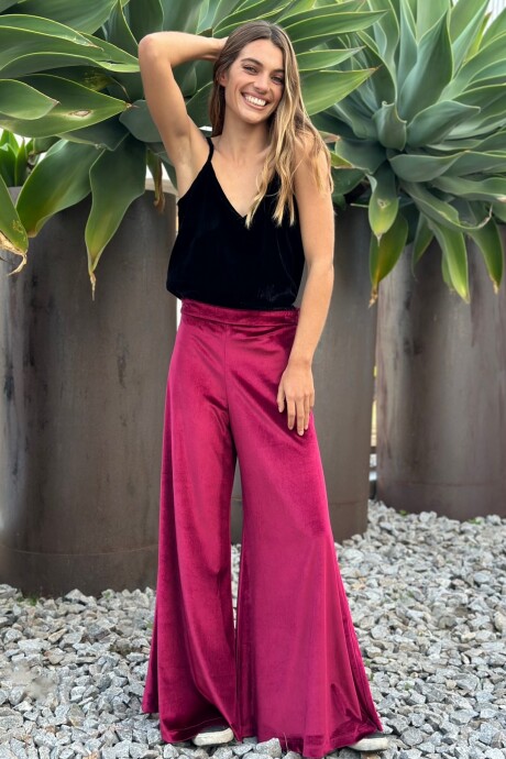 PANTALON TERCIOPELO KENZA BORDO