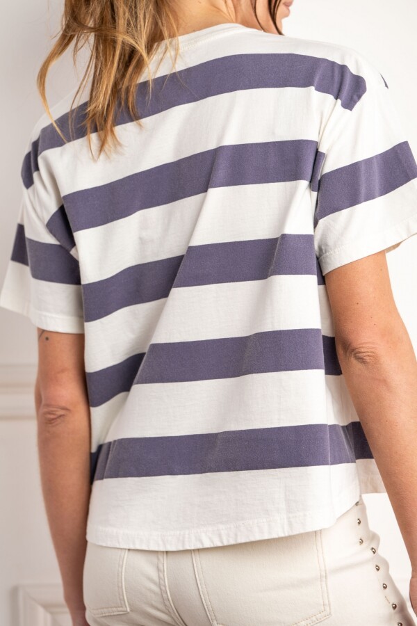 Remera Rayas Violeta