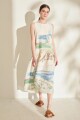 PRE VENTA VESTIDO TERRA PRINT Agua