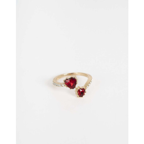 Anillo Con Corazón Dorado