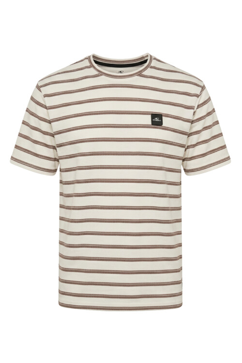 Remera O'Neill Textured Stripe Crew Crema