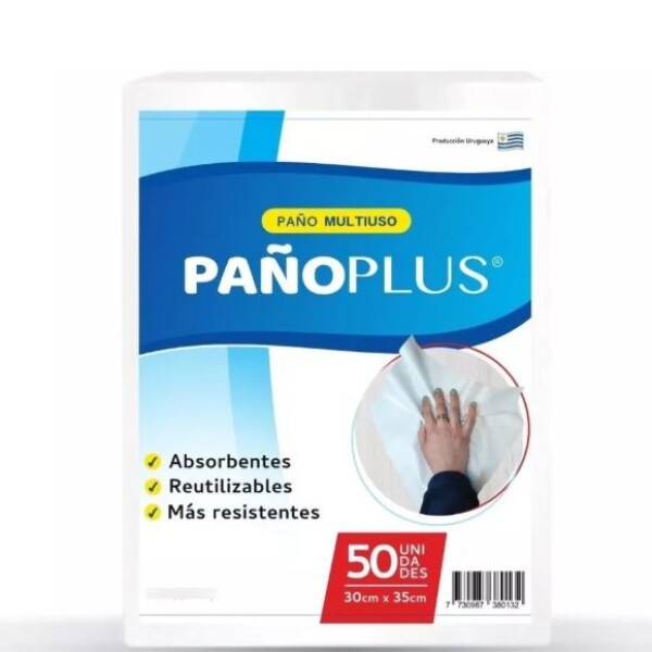 PAÑO PLUS CLASSIC BLANCO 30X35 CM PAQUETE 50 UN BLANCO
