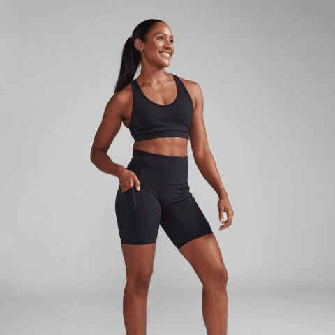 Form Stash Hi-Rise Bike Shorts - Mujer Black/black