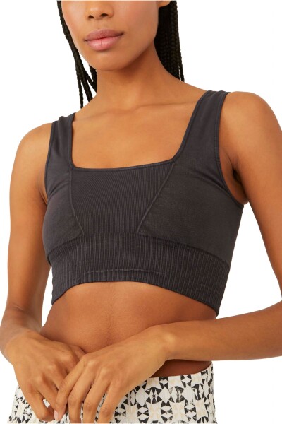 SQUARE NECK GOOD KARMA BRA Negro