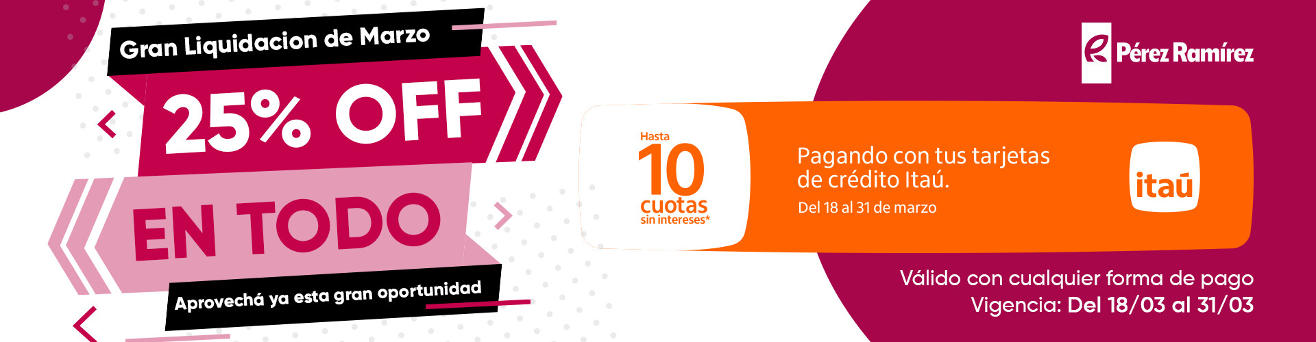 Gran liquidación de Marzo