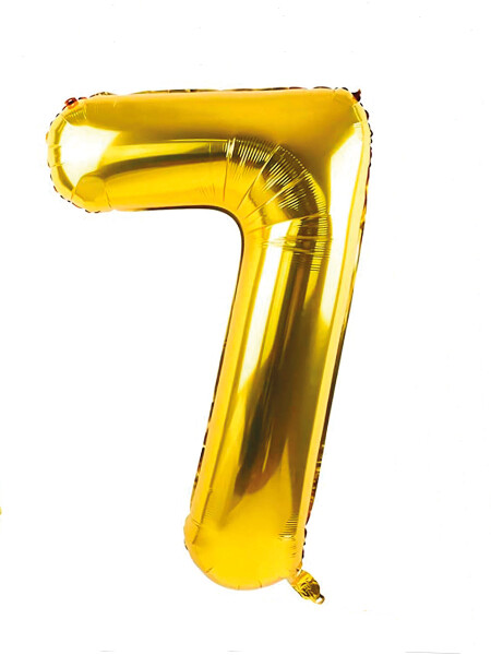 GLOBO NUMERO 7 DORADO