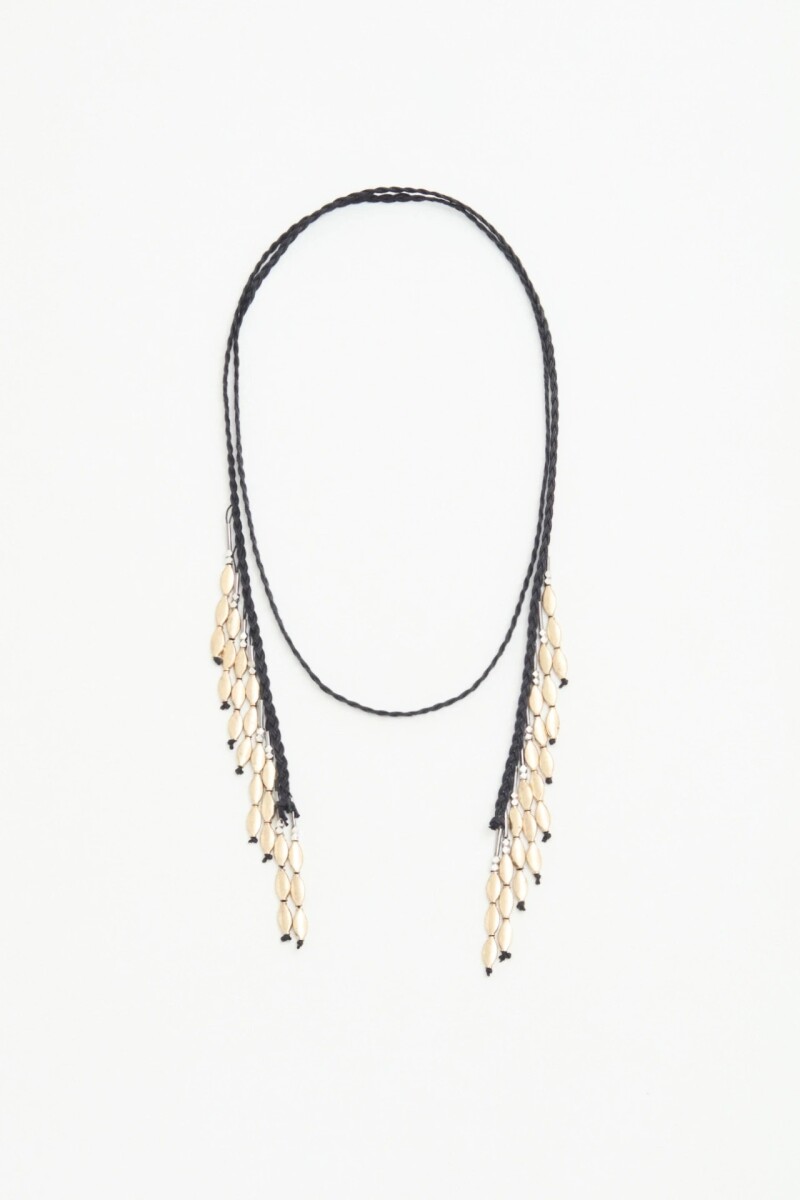 COL BRAIDED RAIN Negro
