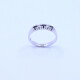 Anillo medio sin fin oro 18k blanco brillantes y zafiros engarce 4 puntas. Anillo medio sin fin oro 18k blanco brillantes y zafiros engarce 4 puntas.