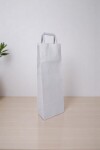 Bolsa lisa acuario 14x08x40 cm, para botella BLANCO