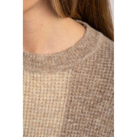 Sweater Rayado Beige Melange
