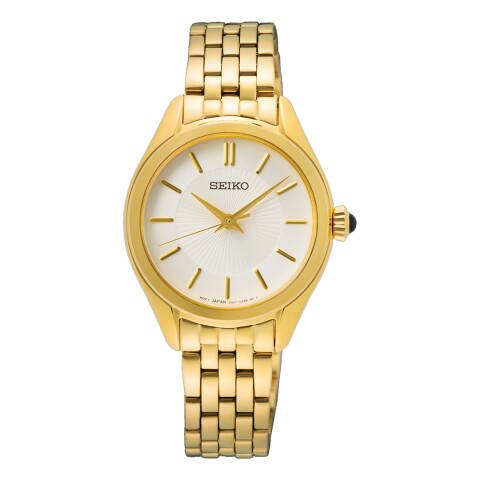 Reloj Seiko SUR538P1 para mujer con correa de acero dorada Dorado