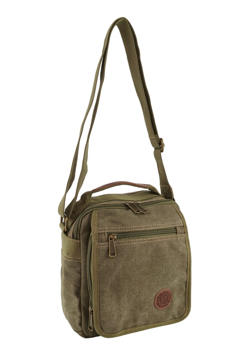 Morral con múltiples compartimentos Verde