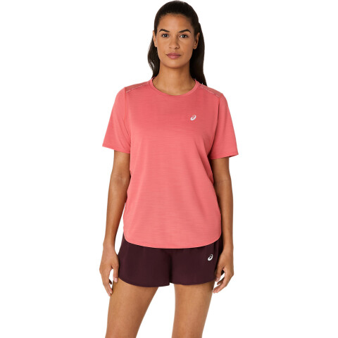 Polo Running Road SS Top Mujer Dark Pink Clay