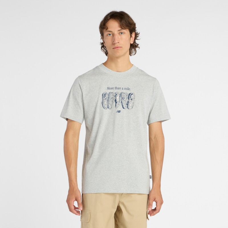 Remera New Balance de hombre - MT61778SAG GREY