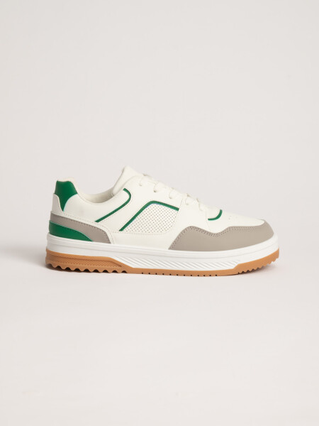 Zapatilla deportiva acordonada Blanco