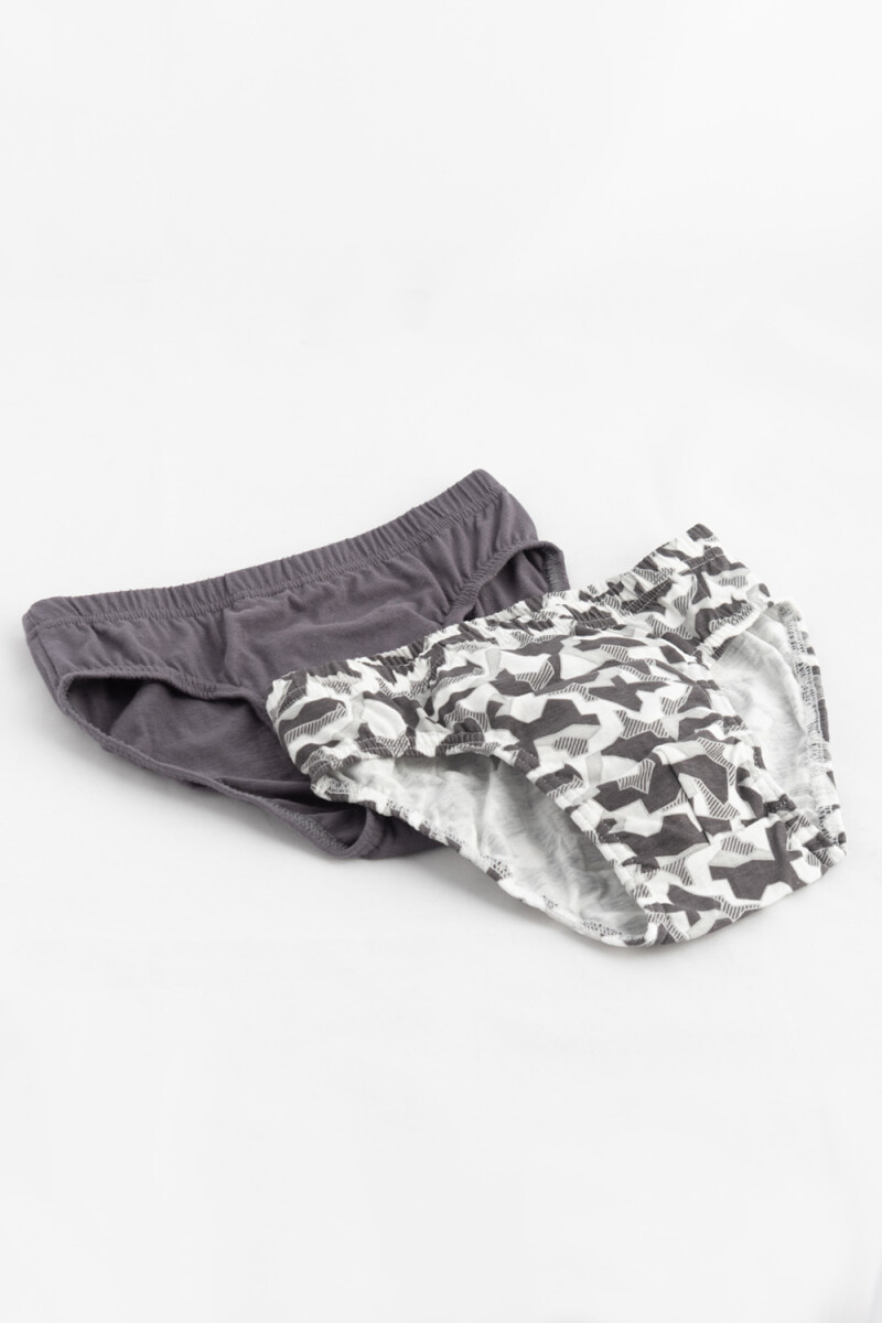 Pack x2 slip - Gris oscuro 