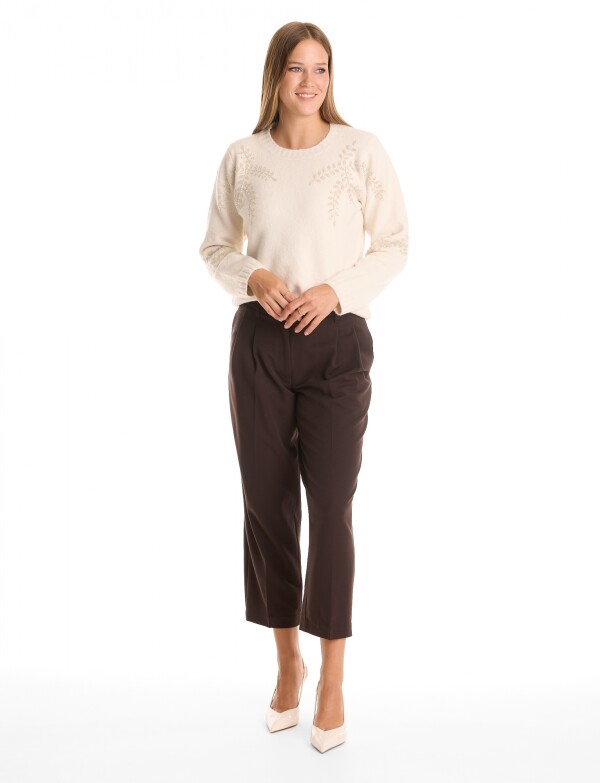 Pantalon Pinzas MARRON