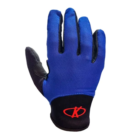 Par de Guantes de Ciclismo K Largos NEGRO-AZUL