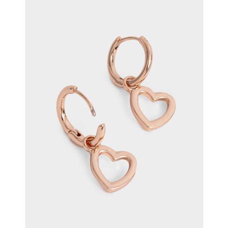 Argollas Con Dije Bañado En Oro Rosa Dorado Oro Rosa