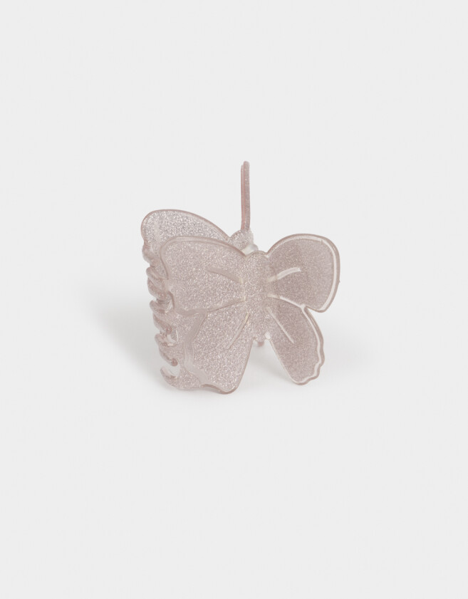 Broche Mariposa Broche Mariposa Glitter - Rosa Claro