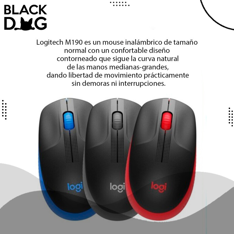 Mouse Inalámbrico Logitech M190 1000dpi Ambidiestro + Smartwatch Negro