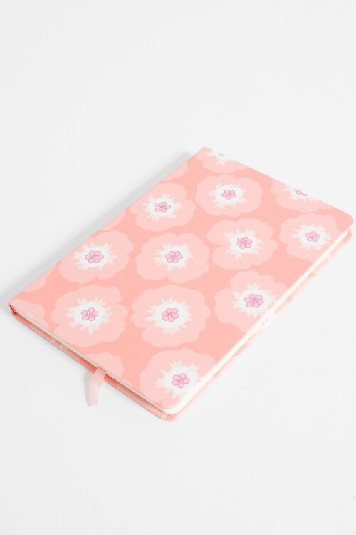 Cuaderno tapa floral rosa