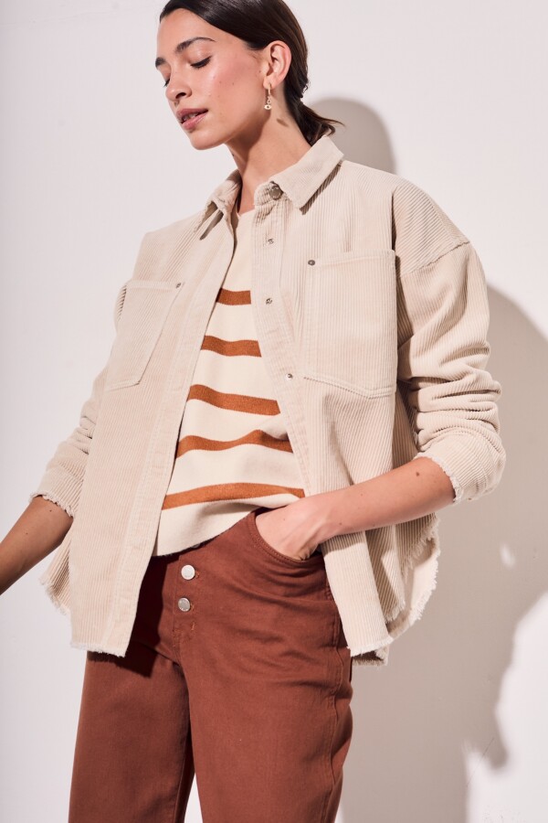 Sobrecamisa Corduroy Beige