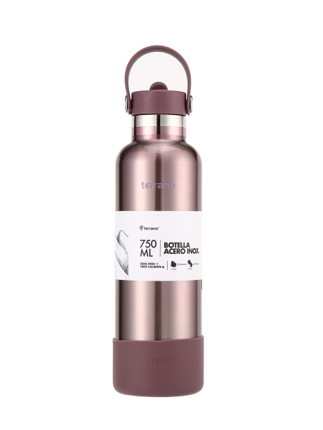 Botella Térmica con Pico 750mL. Lila Metalizado