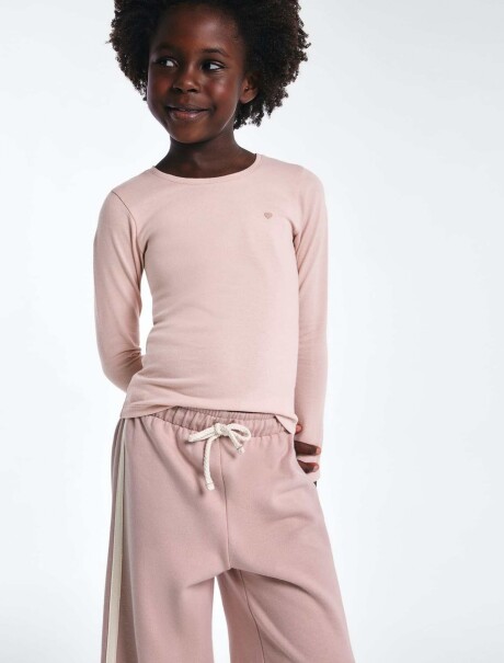 PANTALONES DEPORTIVOS DE PIERNA ANCHA ROSADO