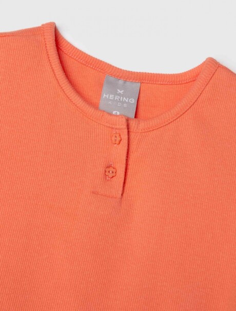 BLUSA INFANTIL CON BOTONES NARANJA