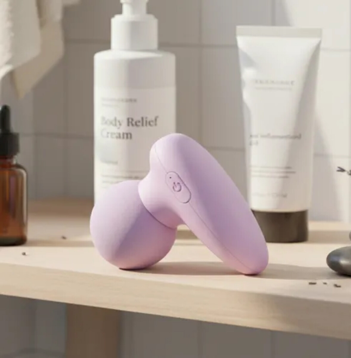 Mini masajeador inalámbrico recargable - Violeta 