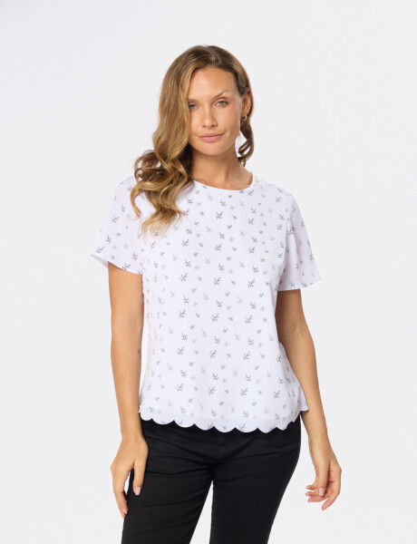 BLUSA CLÁSICA Hojas Negra