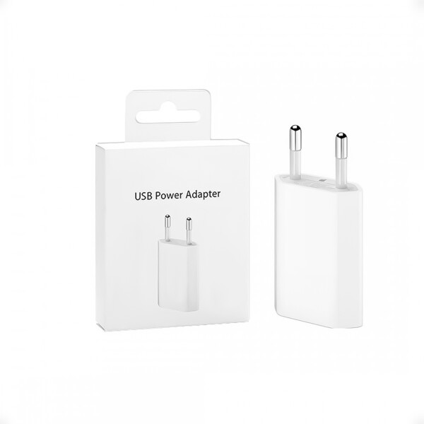 Cargador de Pared 1 Puerto USB de 1 Amp Compatible para Iphone con Caja Cargador de Pared 1 Puerto USB de 1 Amp Compatible para Iphone con Caja