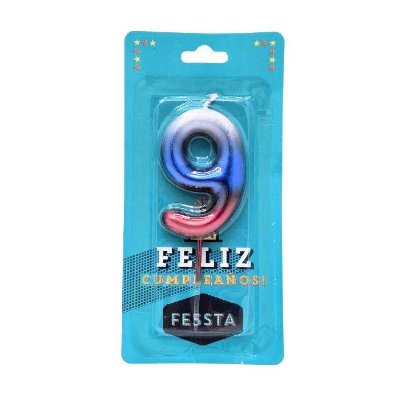 Vela Roja, Azul Y Blanca en Degrade NUEVE