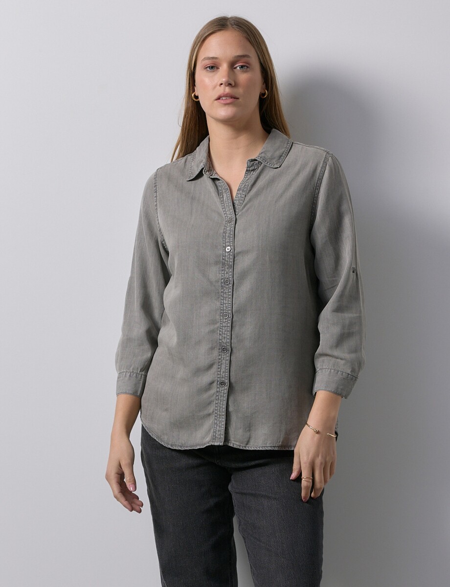 Camisa Tencel - Gris 