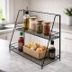 Organizador De Metal 2 Niveles 40x16x34.4cm NEGRO