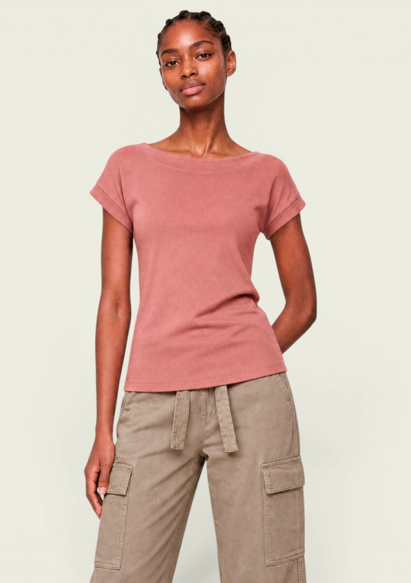 BLUSA DE MANGA CORTA - ROSA 