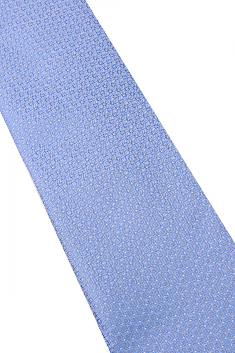 Corbata con pañuelo 8 cm CELESTE
