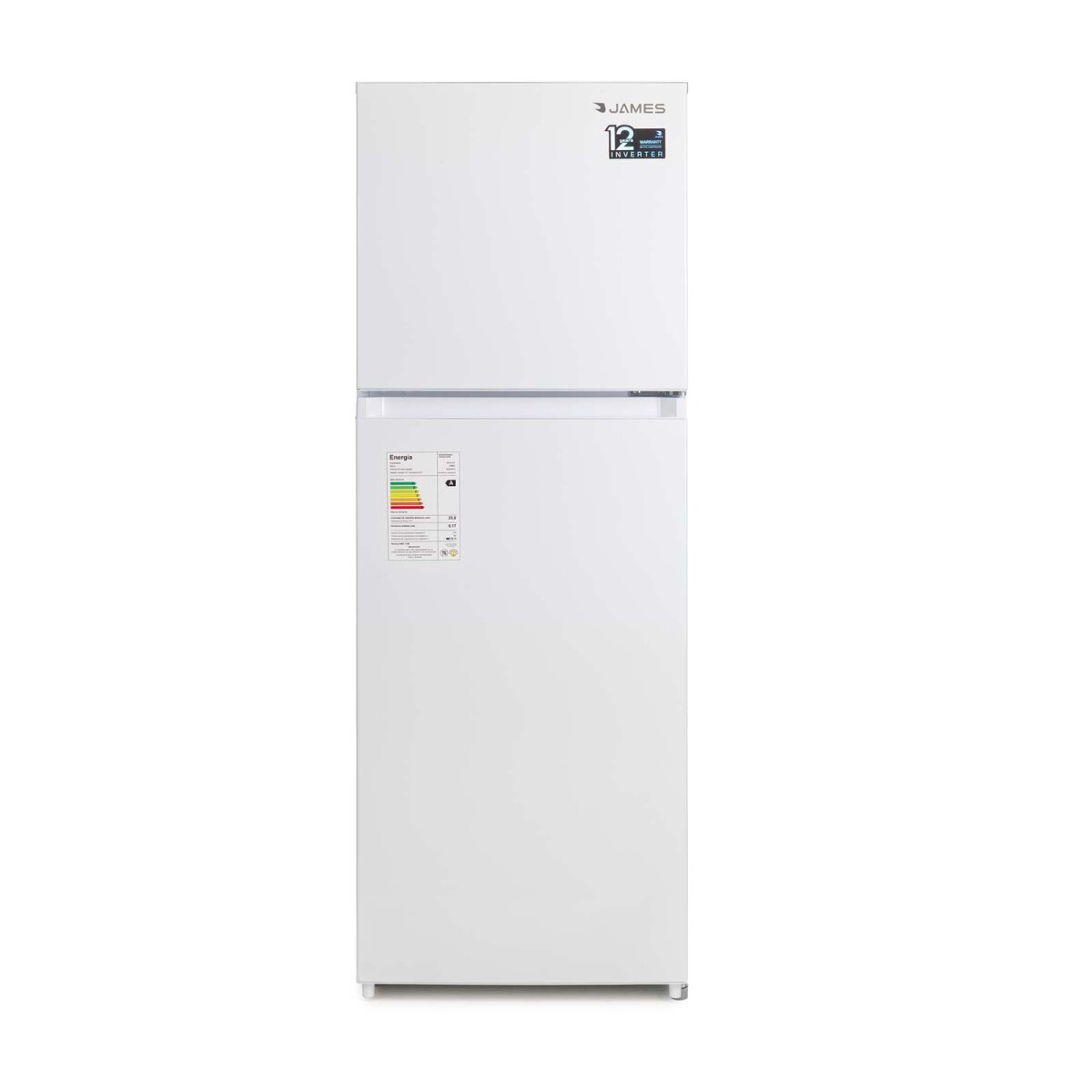 HELADERA JAMES FRÍO SECO - INVERTER BLANCO RJ 275 INV B 