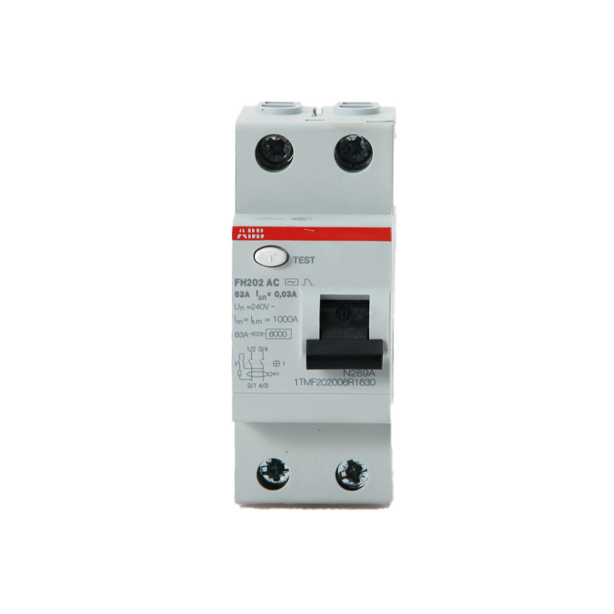 Interruptor diferencial 2P 30mA - 6kA - Linea FH200 - ABB - 25A 