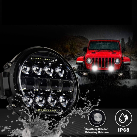SEMIOPTICAS - 7 " REDONDA 39 LEDS 12/24V JEEP/MOTO - SEMIOPTICAS - 7 " REDONDA 39 LEDS 12/24V JEEP/MOTO -