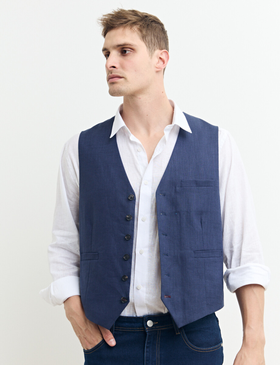 470638 CHALECO HARRINGTON LABEL Azul