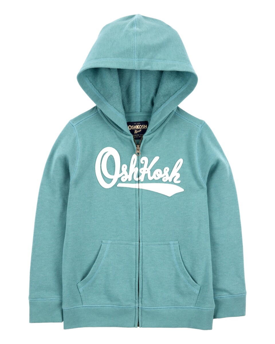 Campera de algodón, con capucha y logo 