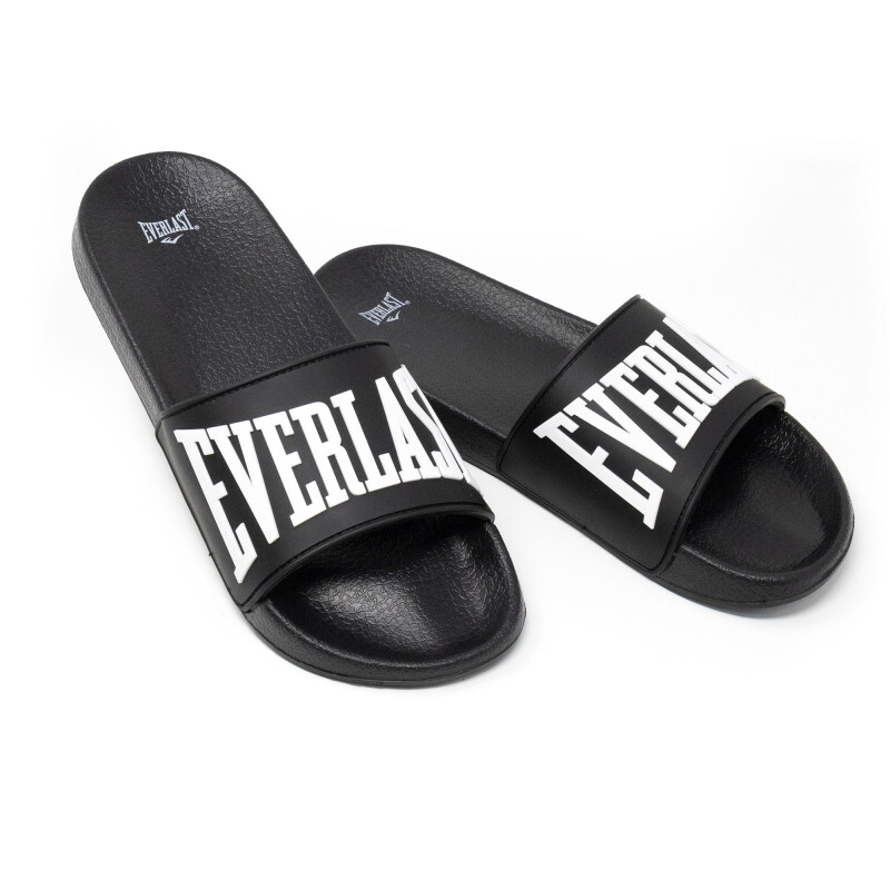 MEN EVERLAST SLIDES BK 9 WT/BK