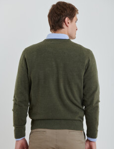 470313 SWEATER V HARRINGTON URBAN Verde Melange