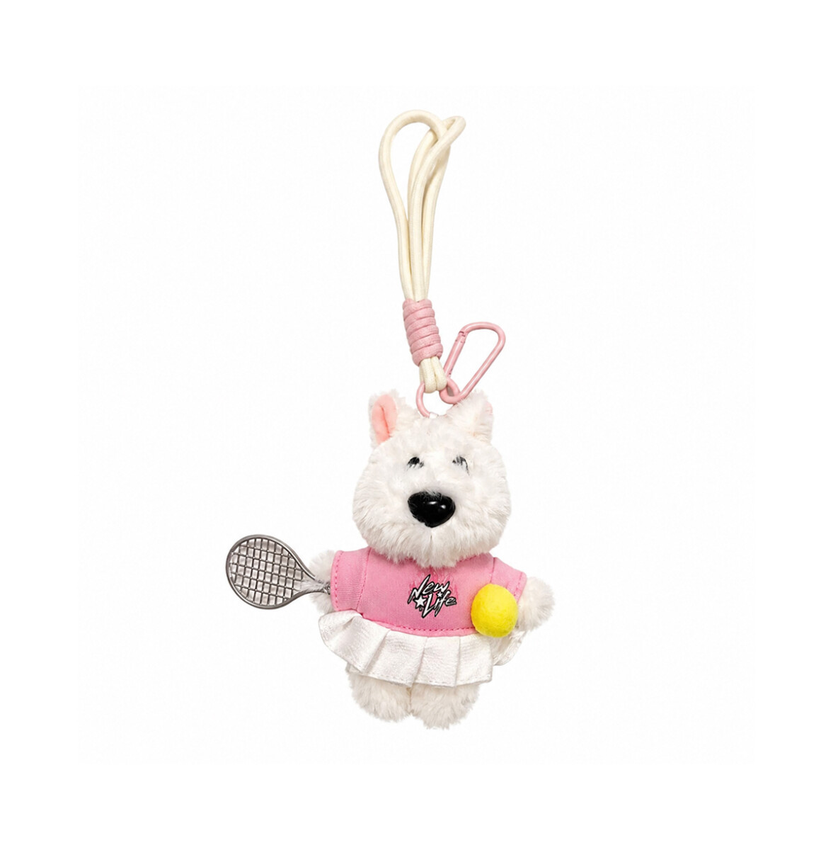 Llavero Perritos de peluche - Rosado 