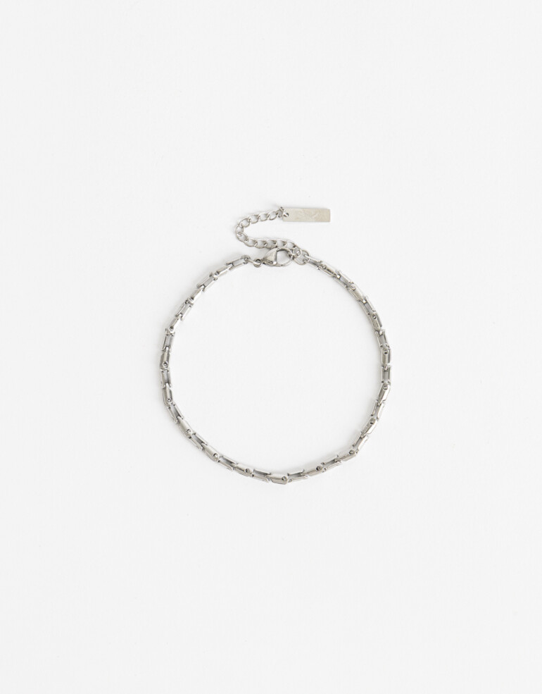 Pulseras Flexibles Color Pulsera De Acero Men´s Collection - Plateado